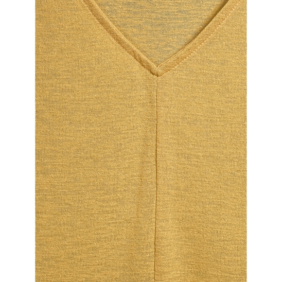 Time and Tru Women's V-Neck Tie Detail T-Shirt - Picture 6 of 6